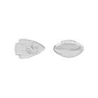 Kansas City Chiefs Team Logo & Football Mismatch Stud Earrings, Women's, Silver