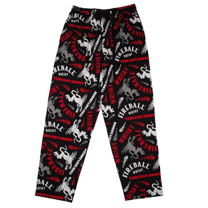 Men's Fireball Whisky Lounge Pants, Size: Medium, Black