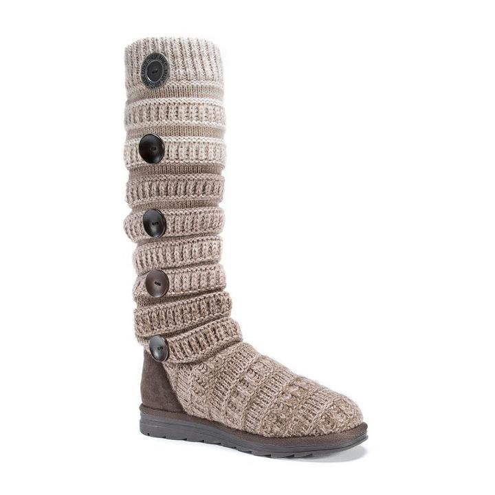 Muk Luks Kalie Women's Sweater Boots, Girl's, Size: 6, Brown