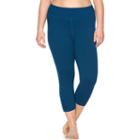 Plus Size Gaiam Yoga Capri Pants, Women's, Size: 2xl, Blue (navy)