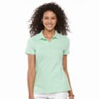 Women's Croft & Barrow&reg; Classic Polo, Size: Xs, Lt Green