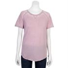 Juniors' Grayson Threads Raglan Short Sleeve Top, Girl's, Size: Xs, Dark Pink