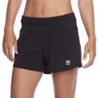 Women's Fila Sport&reg; Knit Waist Woven Running Shorts, Size: Medium, Black