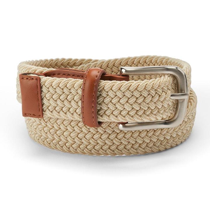 Boys 4-20 Izod Braided Stretch Belt, Boy's, Size: Large, Med Beige