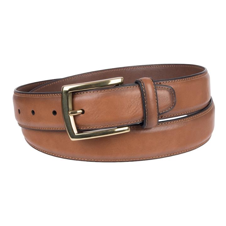 Men's Croft & Barrow&reg; Contrast Stitch Belt, Size: 34, Dark Beige
