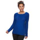 Women's Dana Buchman Mixed-stitch Cardigan, Size: Medium, Brt Blue
