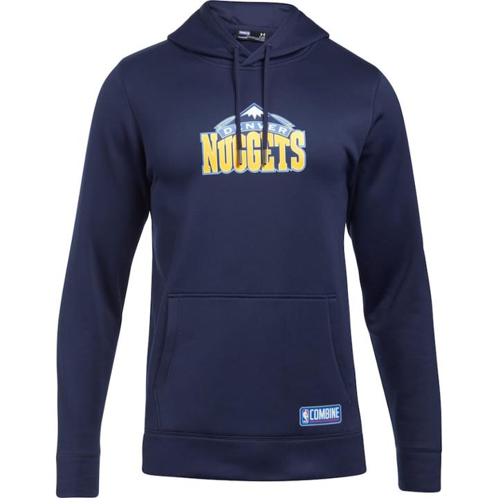 Men's Under Armour Denver Nuggets Fleece Hoodie, Size: Large, Nug Navy