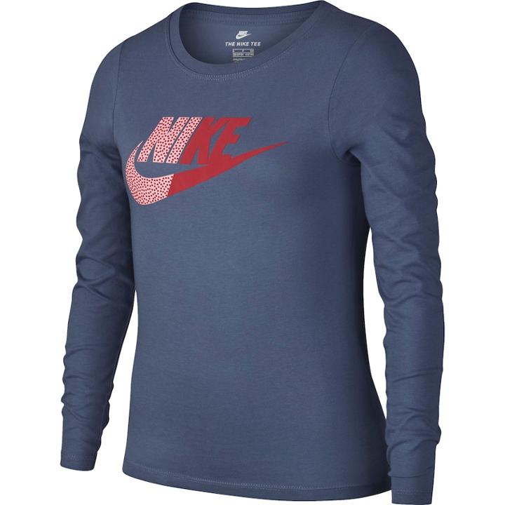 Girls 7-16 Nike Split Futura Long Sleeve Tee, Size: Medium, Blue
