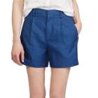 Women's Chaps Linen Blend Shorts, Size: 16, Blue (navy)