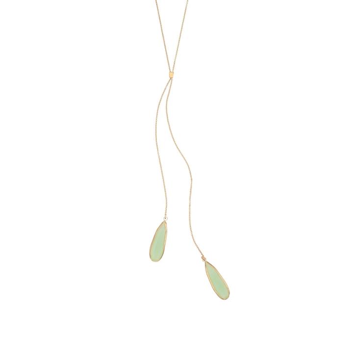 Lc Lauren Conrad Green Teardrop Y Necklace, Women's
