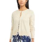 Women's Chaps Button-front Cardigan, Size: Xs, Beige Over
