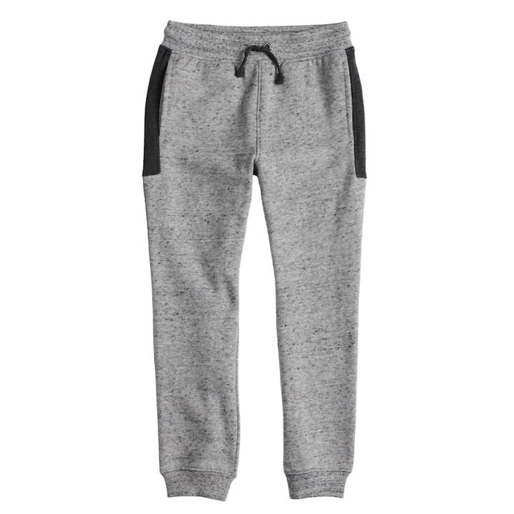 Boys 4-12 Sonoma Goods For Life&trade; Jogger Fleece Pants, Size: 4, Med Grey