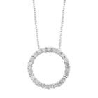 14k Gold 1/2 Carat T.w. Igl Certified Diamond Circle Pendant Necklace, Women's, Size: 18, White