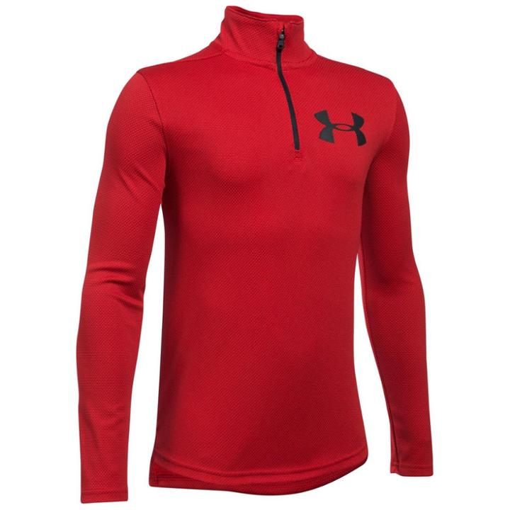 Boys 8-20 Under Armour Textured Tech Performance Quarter-zip Pullover, Size: Xl, Red
