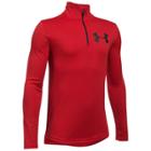 Boys 8-20 Under Armour Textured Tech Performance Quarter-zip Pullover, Size: Xl, Red