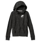 Girls 7-16 Nike Just Do It Marled Nep Raglan Zip-up Hoodie, Girl's, Size: Medium, Grey (charcoal)