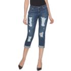 Women's Jennifer Lopez Ripped Boyfriend Jeans, Size: 14 Avg/reg, Blue