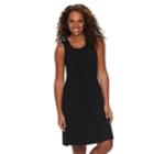 Women's Croft & Barrow&reg; Pintuck Tank Dress, Size: Medium, Black