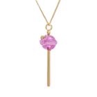 Amore By Simone I. Smith A Sweet Touch Of Hope 18k Gold Over Silver Crystal Lollipop Pendant, Women's, Size: 18, Pink