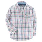 Boys 4-8 Carter's Plaid Button-down Shirt, Size: 4/5, Multi