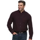 Big & Tall Croft & Barrow&reg; Regular-fit Flannel Woven Button-down Shirt, Men's, Size: Xxl Tall, Drk Purple