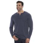 Big & Tall Croft & Barrow&reg; Classic-fit Slubbed Performance Henley, Men's, Size: 3xl Tall, Blue