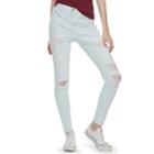 Juniors' Mudd&reg; Destructed Jeggings, Teens, Size: 11, Blue