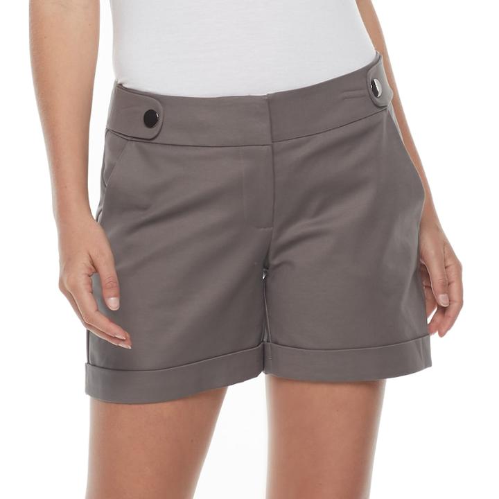 Women's Apt. 9® Cuffed Shorts, Size: 12, Grey