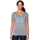 Women's Under Armour Tech Twist Short Sleeve Graphic Tee, Size: Medium, Red Overfl