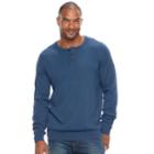 Big & Tall Sonoma Goods For Life&trade; Classic-fit Coolmax Henley, Men's, Size: L Tall, Med Blue