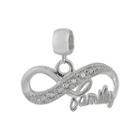 Individuality Beads Sterling Silver Cubic Zirconia Infinity Charm, Women's