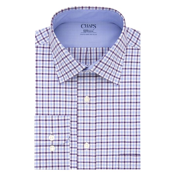 Men's Chaps Cool Max Regular-fit Dress Shirt, Size: 15.5-34/35, Med Purple