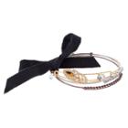 Simply Vera Vera Wang Leaf, Bar & Curb Chain Bangle Bracelet Set, Women's, Multicolor