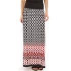 Women's Apt. 9&reg; Print Column Maxi Skirt, Size: Xl, Pink Ovrfl