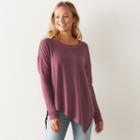 Women's Sonoma Goods For Life&trade; Asymmetrical Soft Tunic, Size: Medium, Purple