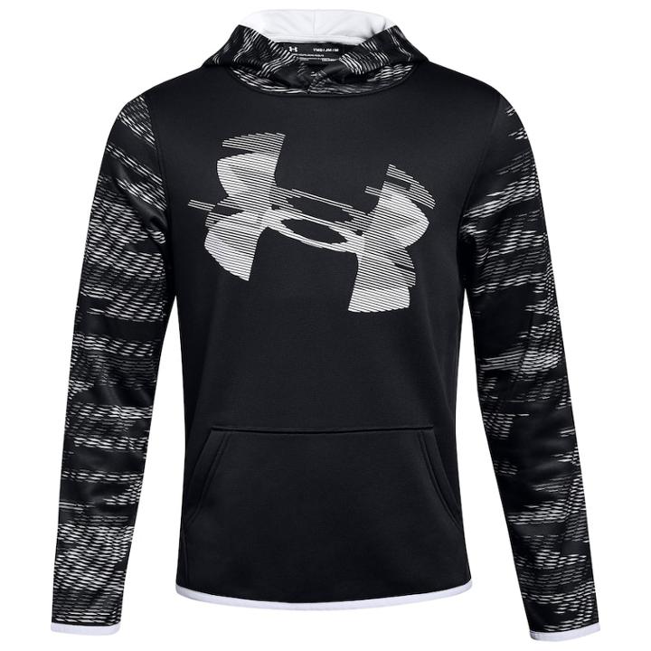 Boys 8-20 Under Armour Armour Fleece Highlight Hoodie, Size: Xl, Black