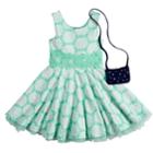 Girls 4-6x Knitworks Daisy Dress & Purse Set, Size: 4, Turquoise/blue (turq/aqua)