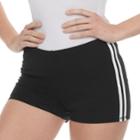 Juniors' So&reg; Striped Side-pieced Bike Shorts, Teens, Size: Xl, Black