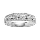 14k White Gold 1/2-ct. T.w. Igl Certified Diamond Multirow Wedding Ring, Women's, Size: 9