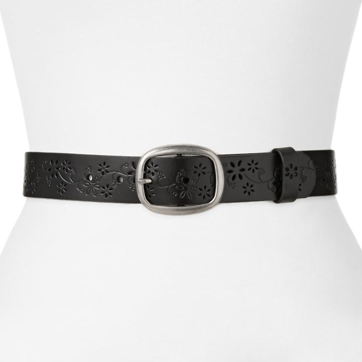 Sonoma Goods For Life&trade; Embossed Belt, Women's, Size: Large, Black