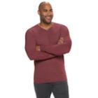 Big & Tall Sonoma Goods For Life&trade; Supersoft Modern-fit V-neck Tee, Men's, Size: L Tall, Dark Red