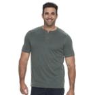 Big & Tall Croft & Barrow&reg; Classic-fit Slubbed Outdoor Performance Henley, Men's, Size: 3xl Tall, Green