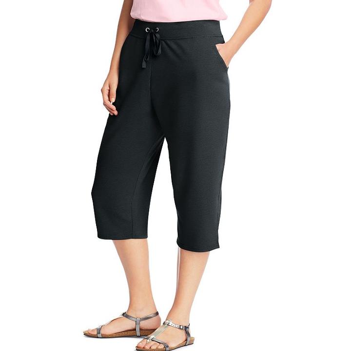 Plus Size Just My Size French Terry Capris, Women's, Size: 4xl, Black