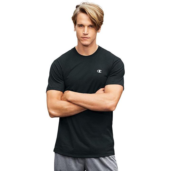 Men's Champion Vapor Basic Crew Tee, Size: Xl, Black