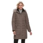 Women's Free Country Hooded Down Puffer Jacket, Size: Medium, Brown