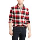 Men's Chaps Slim-fit Performance Flannel Button-down Shirt, Size: Xl, Red