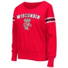 Women's Campus Heritage Wisconsin Badgers Wiggin' Fleece Sweatshirt, Size: Xxl, Dark Red