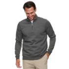 Men's Croft & Barrow&reg; Classic-fit Quarter-zip Fleece Pullover, Size: Xxl, Dark Grey