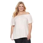 Plus Size Apt. 9&reg; Off-the-shoulder Peasant Top, Women's, Size: 4xl, Brt Pink