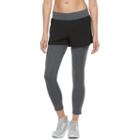 Women's Tek Gear&reg; 2-in-1 Shorts & Leggings, Size: Medium, Black